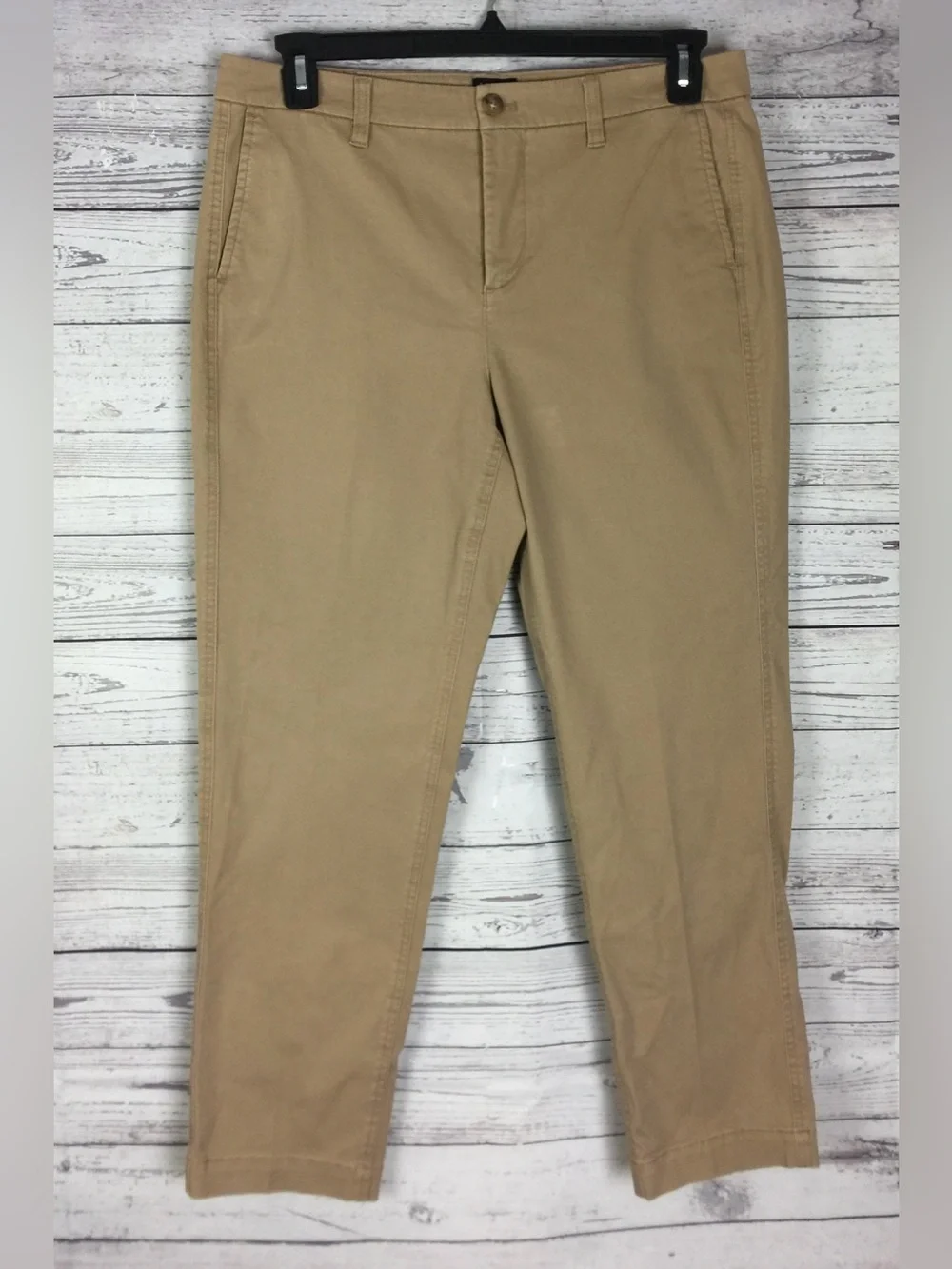 J.Crew High Rise Girlfriend Chino Pants Women’s Size 10 Khaki Tan Stretch